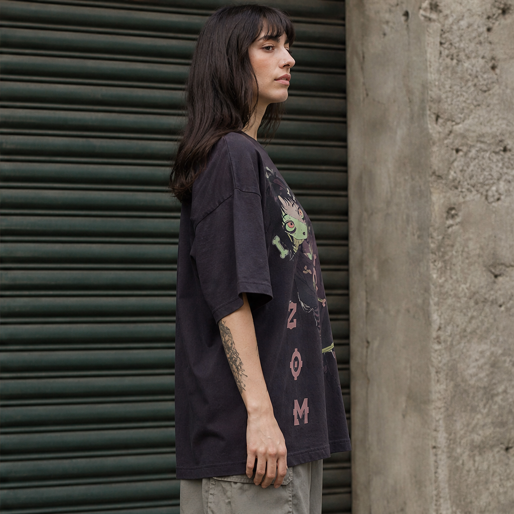 Vornetta – T-Shirt Oversize Stampa Zombie Girl lifestyle