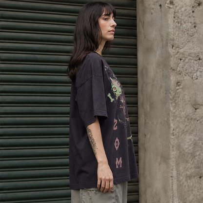Vornetta – T-Shirt Oversize Stampa Zombie Girl lifestyle
