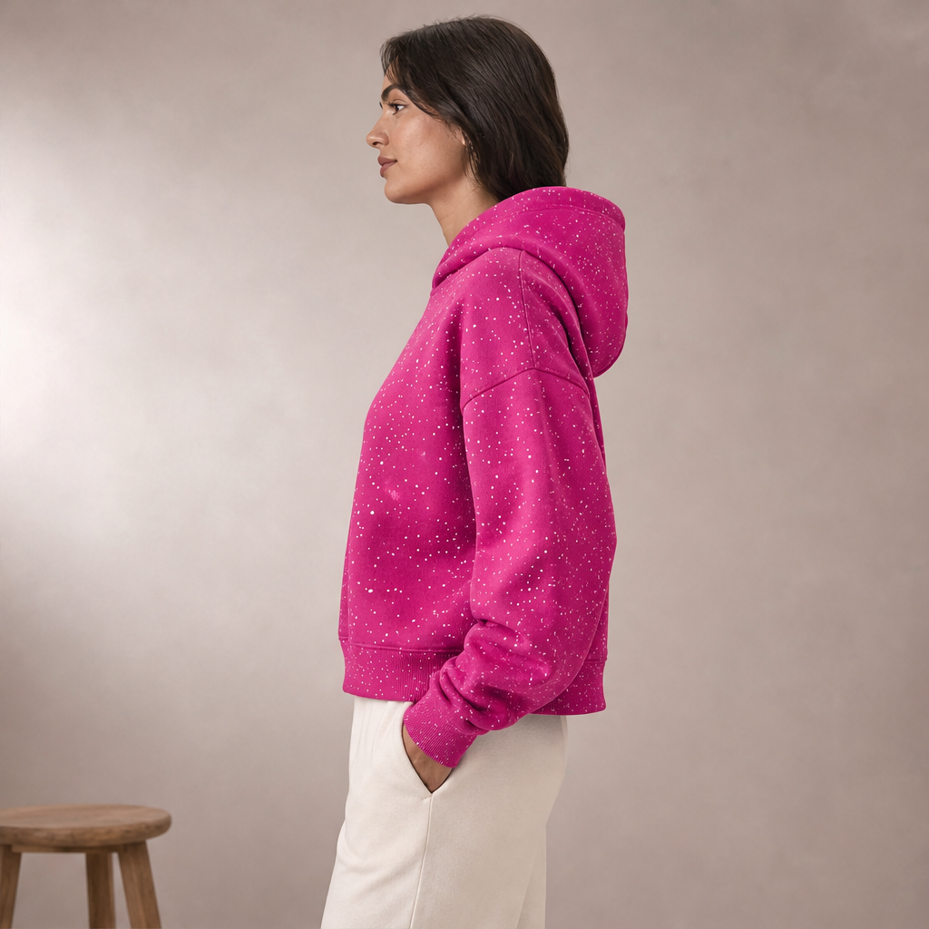 Luccosa – Felpa con Glitter e Cappuccio lifestyle