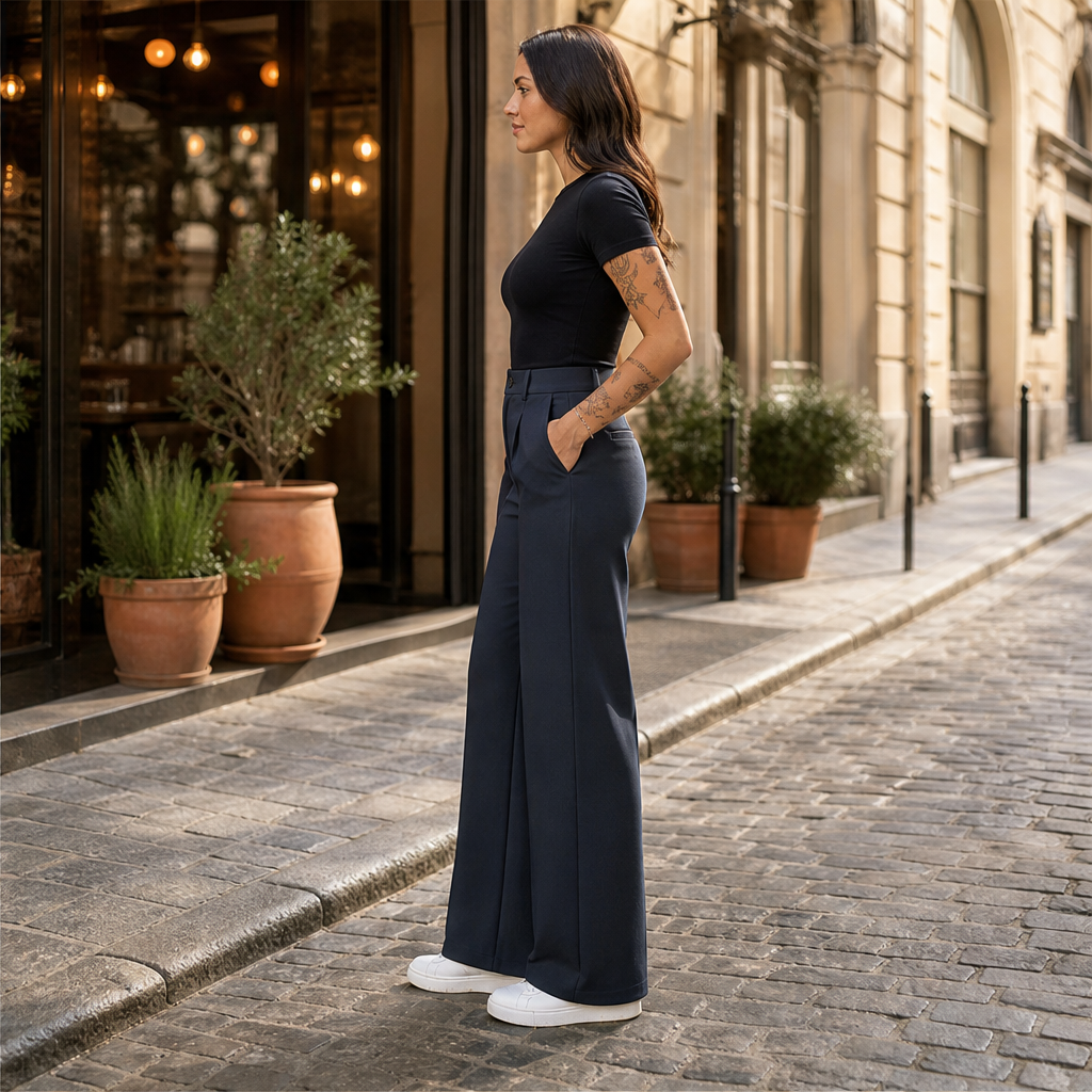Varonti – Pantaloni Dritti Vita Alta lifestyle