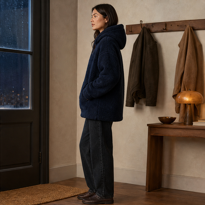 Novarca – Felpa con Cappuccio in Sherpa Oversize lifestyle