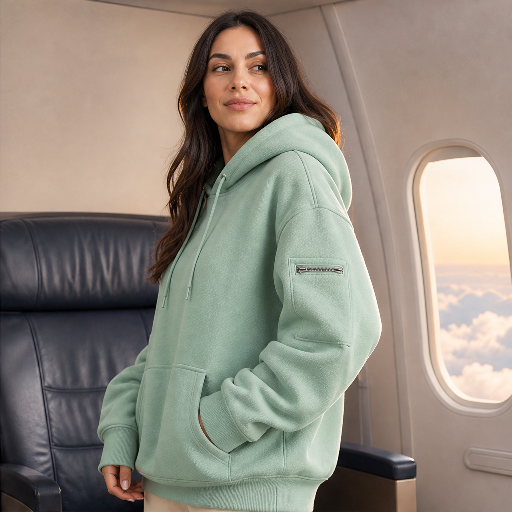 Novarella – Felpa da Viaggio con Mascherina Integrata lifestyle