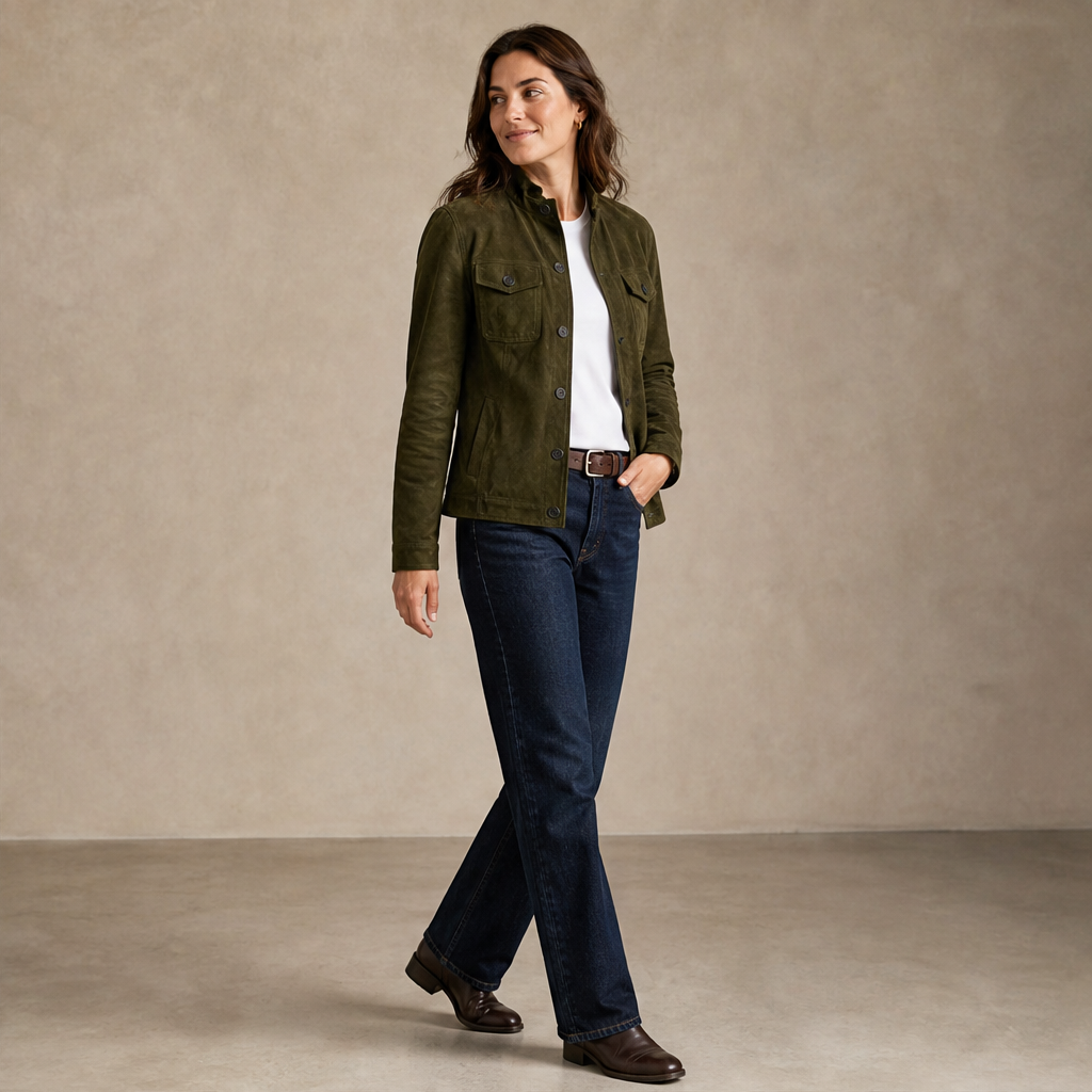 Varonne – Giacca Scamosciata Manica Lunga lifestyle