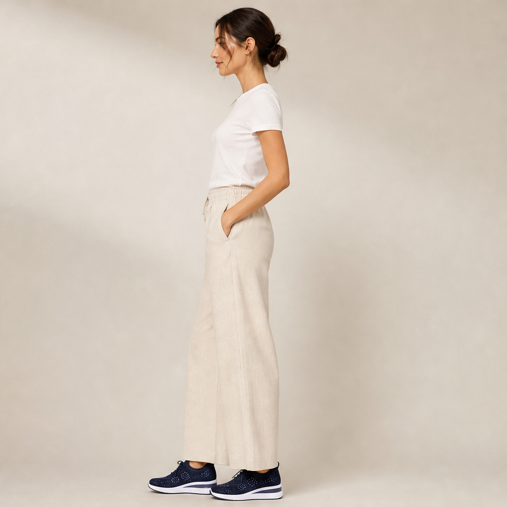 Sneakers Blu Navy in Mesh con Strass | Scarpe con Zeppa e Dettagli Brillanti – Traspiranti con Lacci