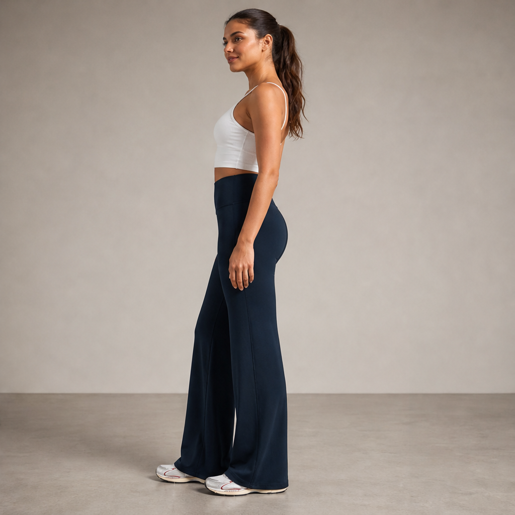Velmora – Pantaloni a Gamba Larga Vita Alta lifestyle