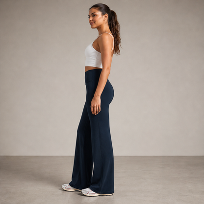 Velmora – Pantaloni a Gamba Larga Vita Alta lifestyle