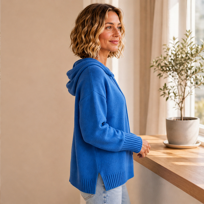Novarine – Maglione Girocollo con Cappuccio in Maglia lifestyle