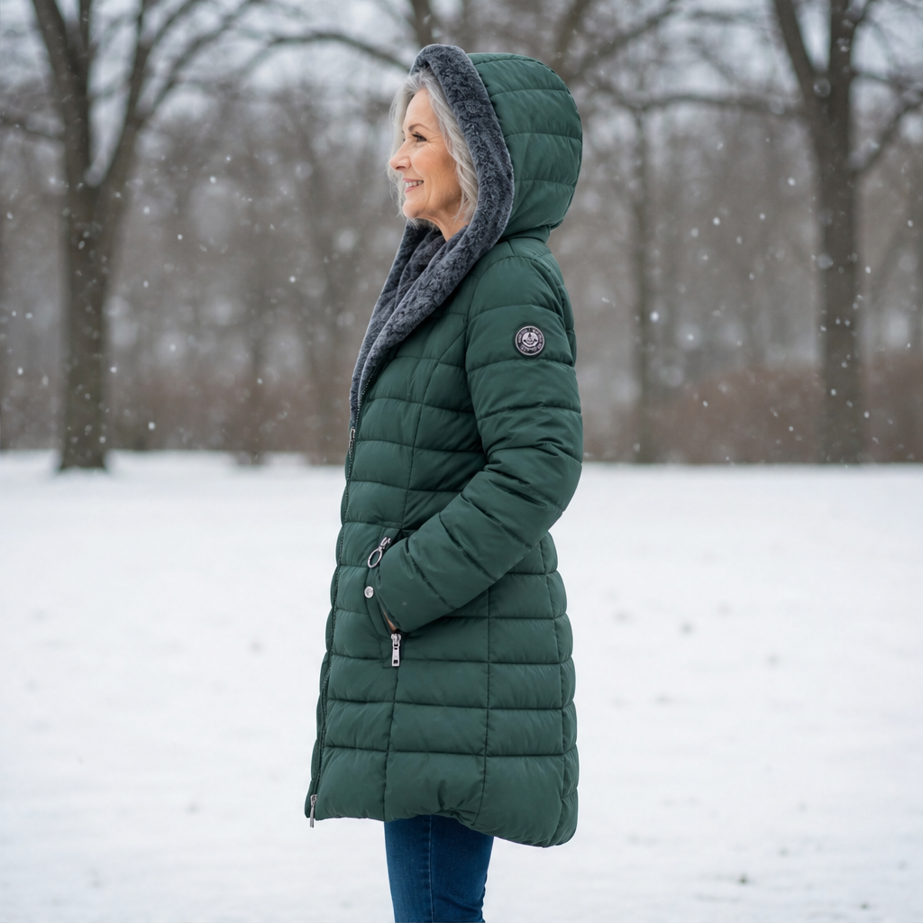 Luania – Piumino Lungo con Cappuccio Oversize lifestyle