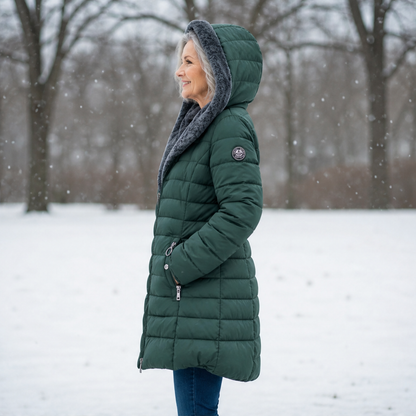 Luania – Piumino Lungo con Cappuccio Oversize lifestyle