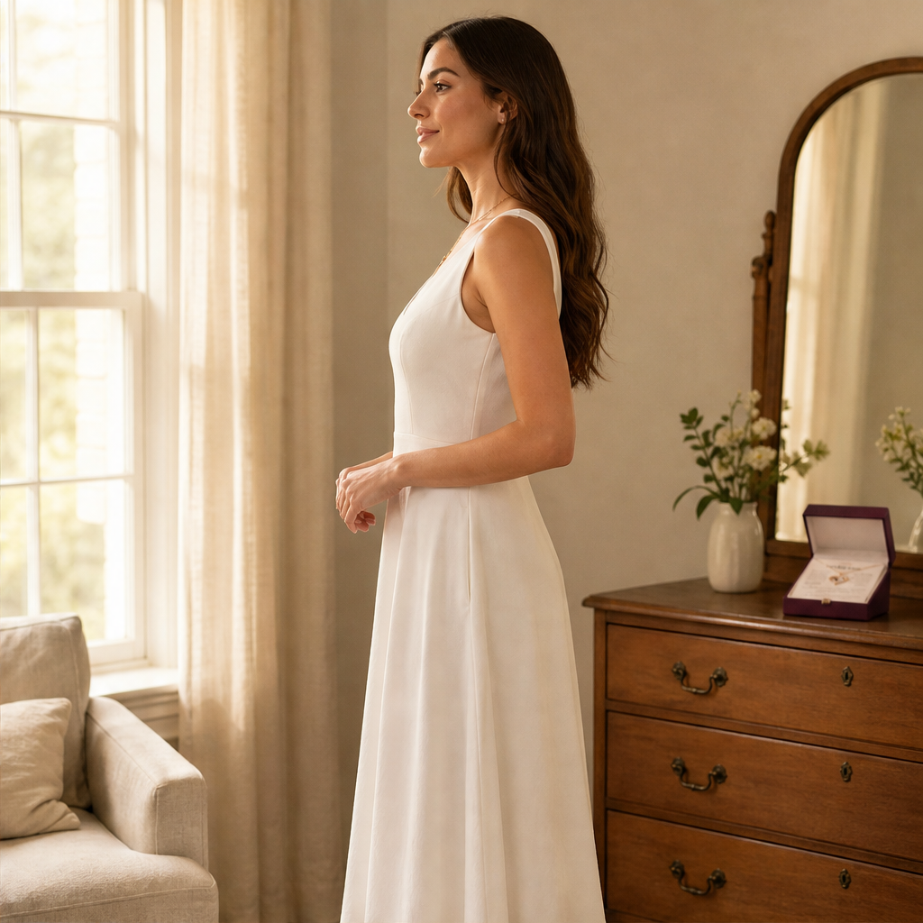 Amorletta – Collana Cuore Incisa con Pietra Portafortuna lifestyle