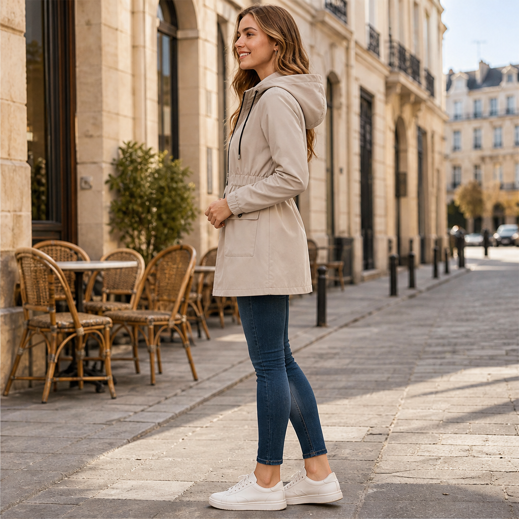 Pioverra – Giacca Impermeabile con Cappuccio lifestyle