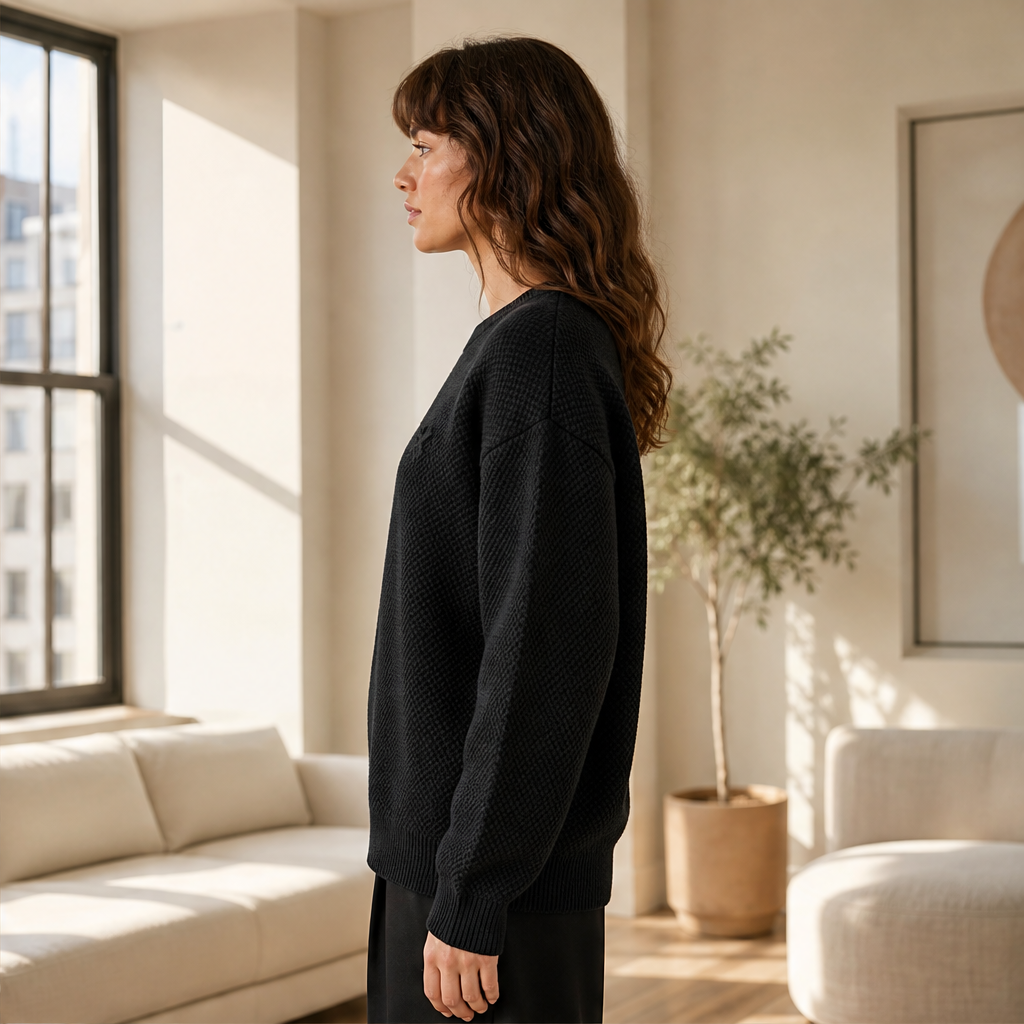 Vernoli – Maglione Girocollo Trama a Rombi lifestyle