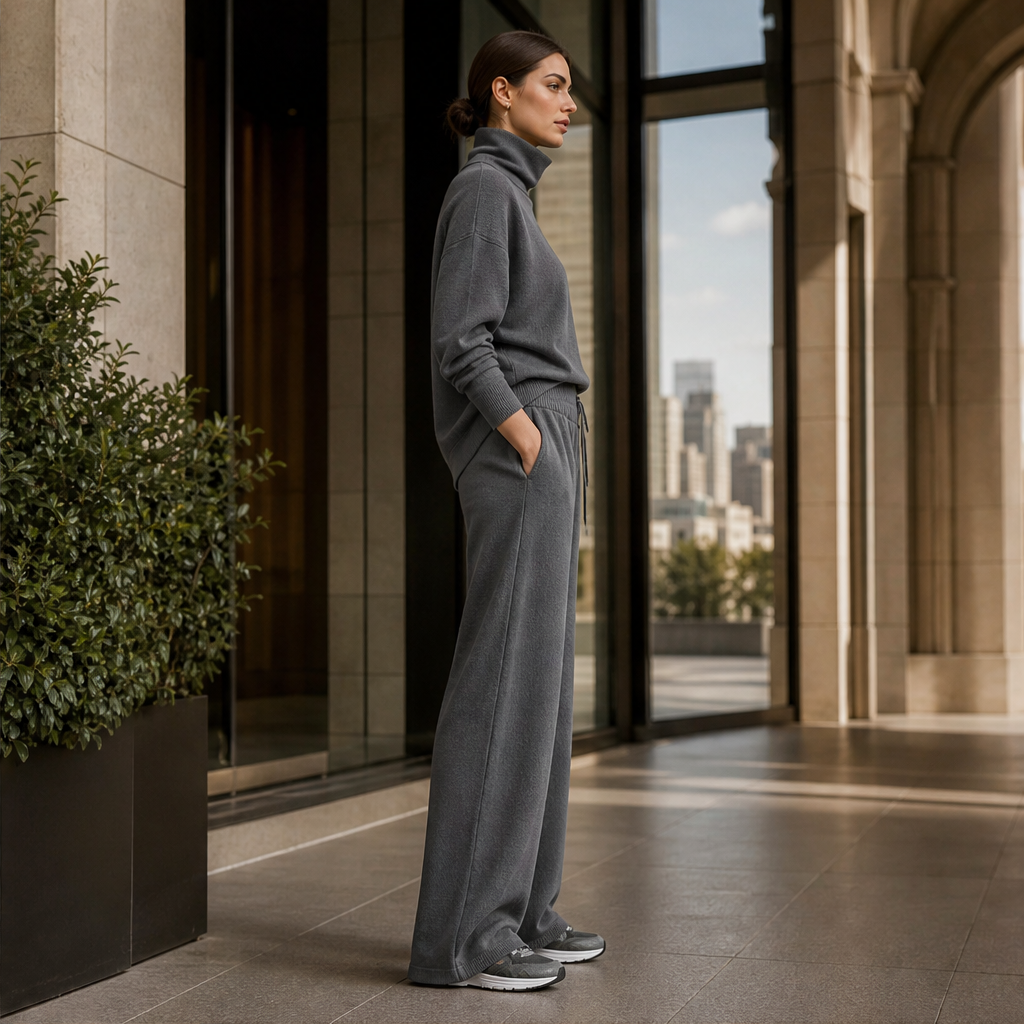 Novelora – Set Due Pezzi Dolcevita e Pantaloni Ampi lifestyle