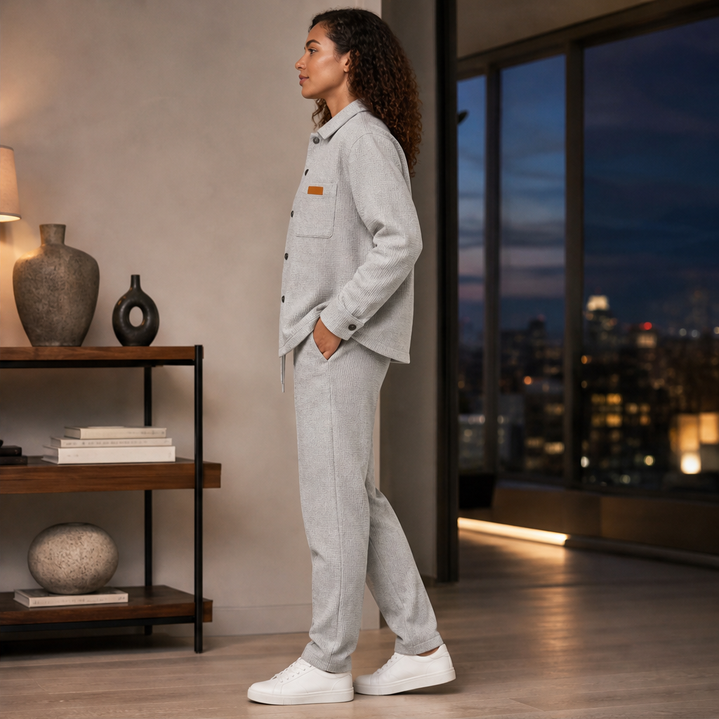 Velluna – Completo Due Pezzi in Tessuto Waffle lifestyle