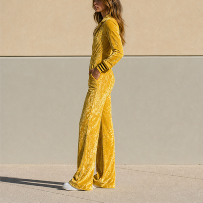 Velmora – Tuta Jumpsuit in Velluto con Zip lifestyle