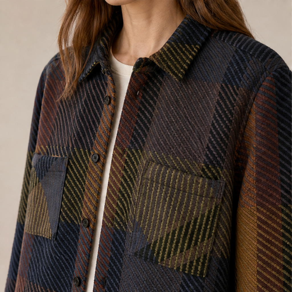 Calveno – Overshirt in Misto Lana a Quadri lifestyle