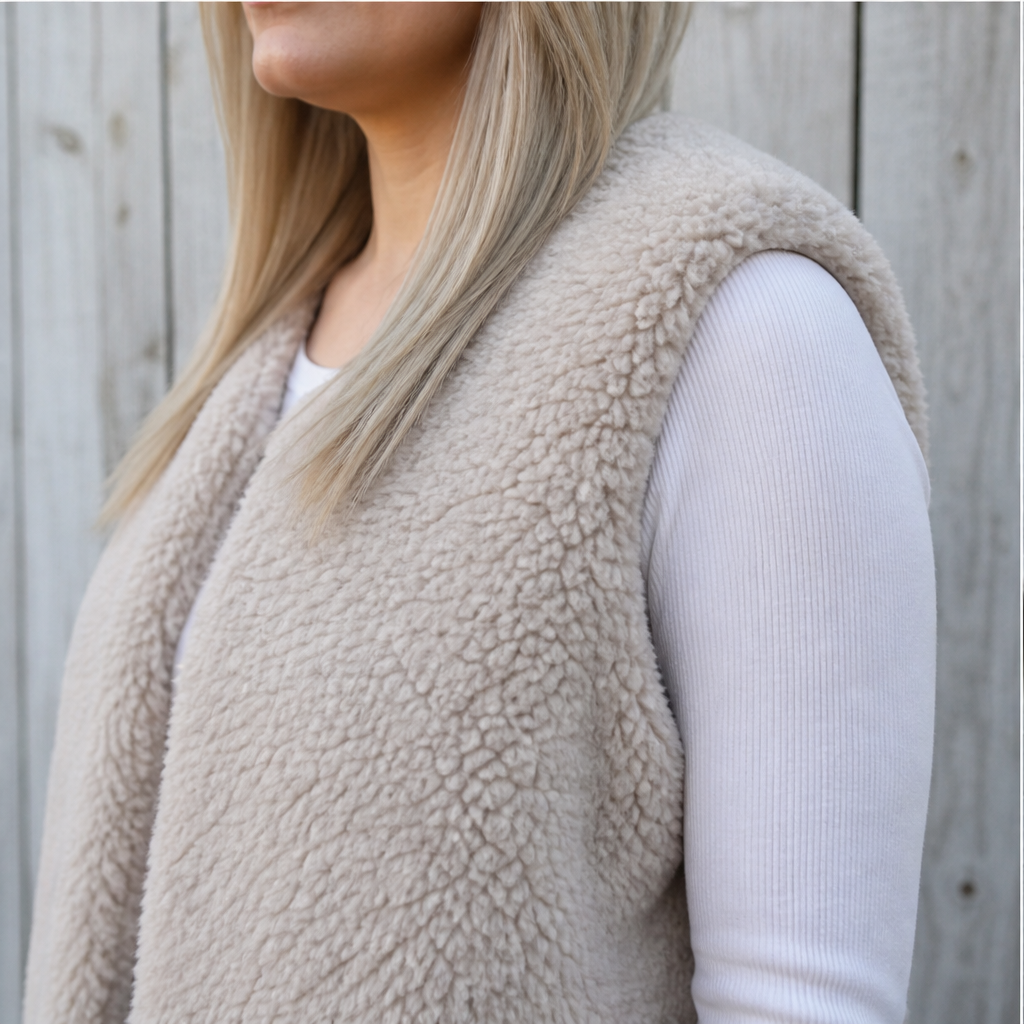 Orsolana – Gilet in Teddy Senza Maniche lifestyle