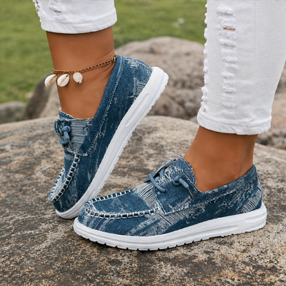 Aigerim – Sneakers Basse in Denim Con Lacci lifestyle