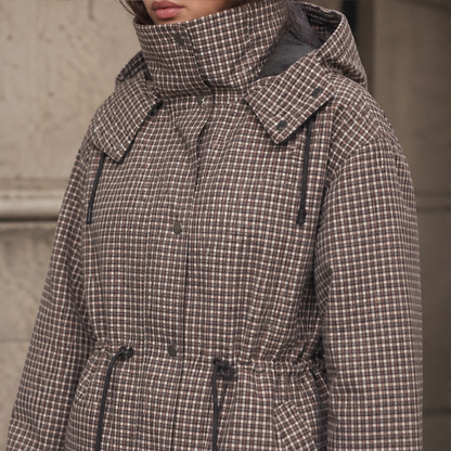 Covelia – Impermeabile Corto a Quadri lifestyle