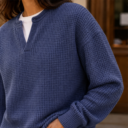 Vaffelo – Maglia a Maniche Lunghe Effetto Waffle lifestyle