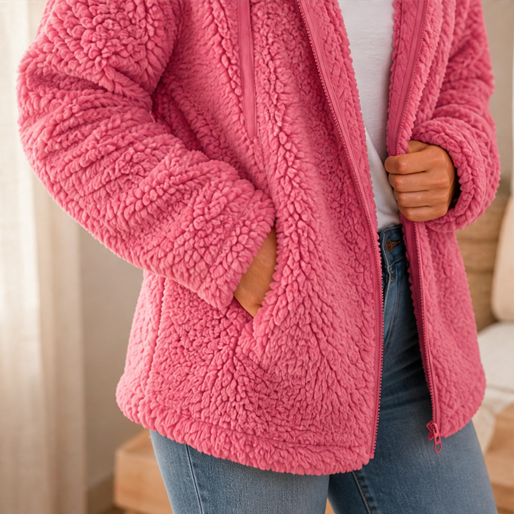 Nuvolina – Giacca Sherpa con Cappuccio e Zip lifestyle
