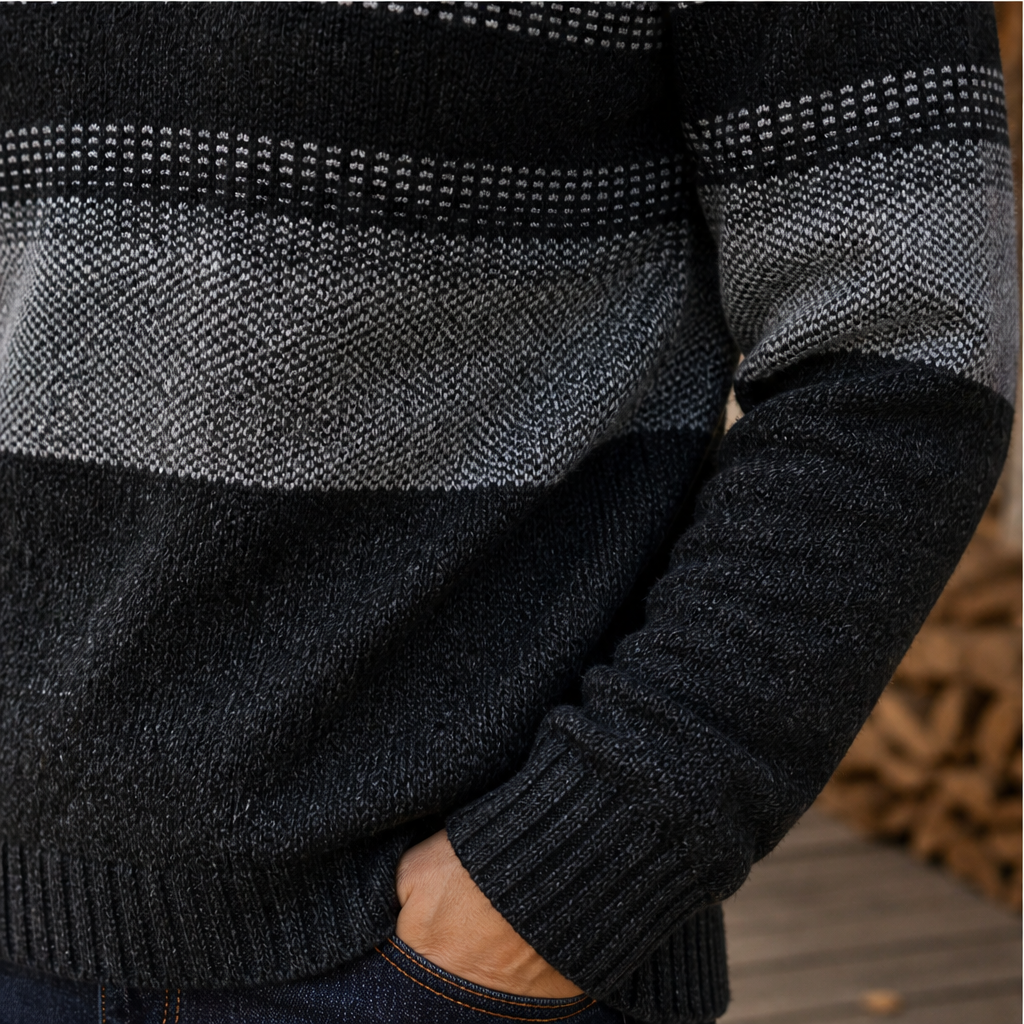 Calveno – Felpa con Cappuccio Effetto Maglia Foderata Termica lifestyle