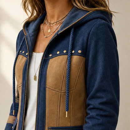 Emmina – Giacca Patchwork con Cappuccio lifestyle
