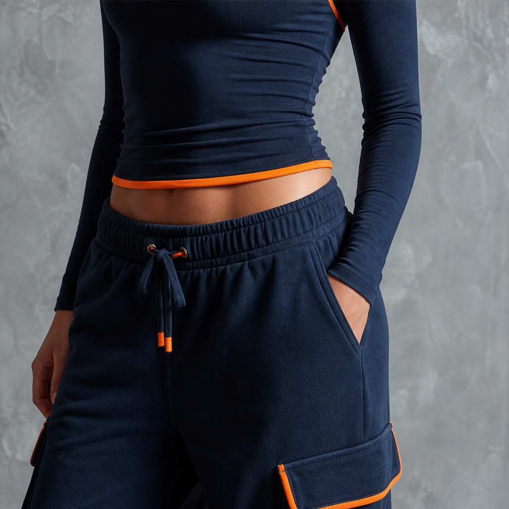 Velmora – Completo Top e Pantaloni Color Block Sportivo lifestyle