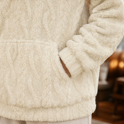 Novarla – Felpa con Cappuccio in Pile Jacquard lifestyle