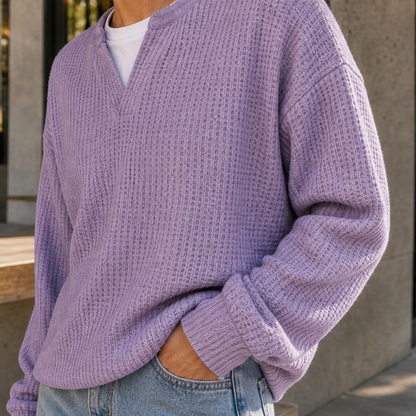 Velmara – Maglia a Vento Effetto Waffle Sovrapposto lifestyle