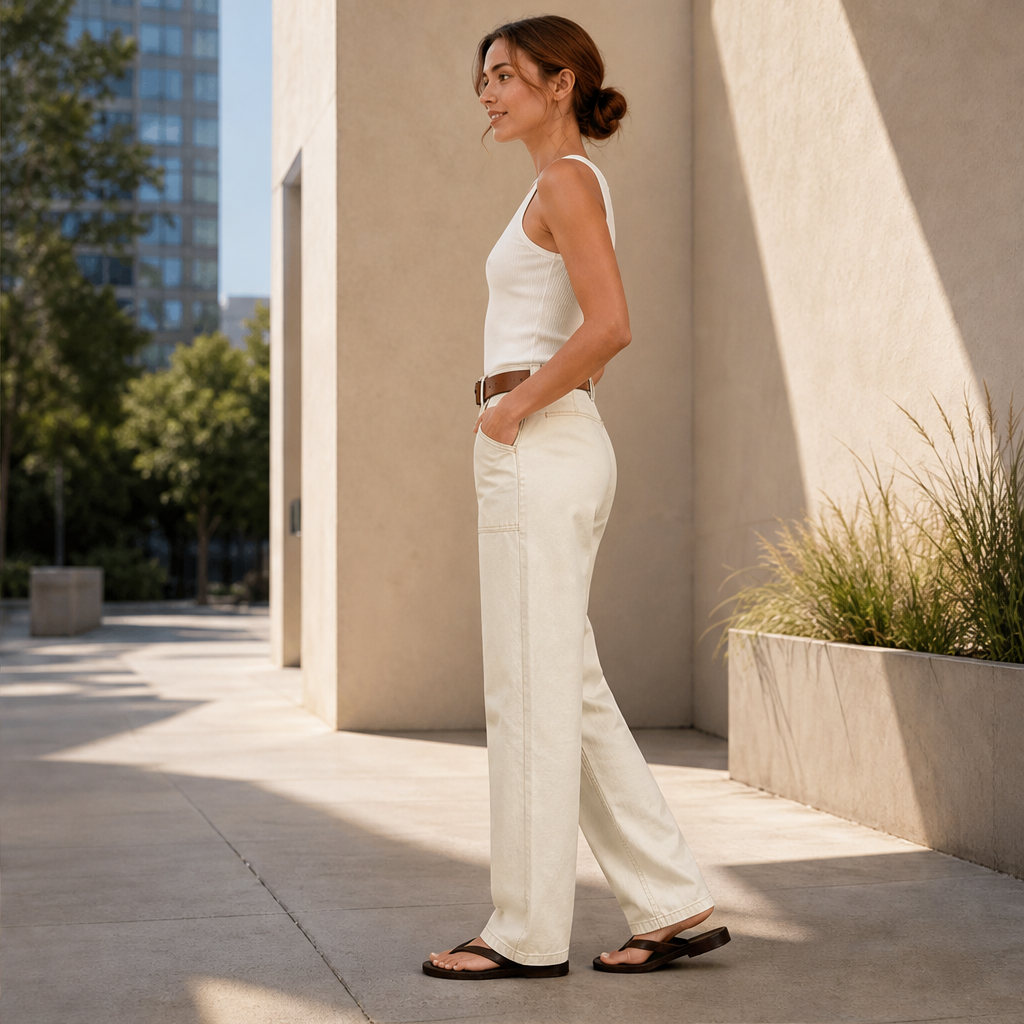 Verineo – Pantaloni Dritti con Cuciture Rinforzate lifestyle