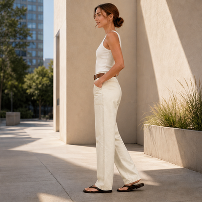 Verineo – Pantaloni Dritti con Cuciture Rinforzate lifestyle