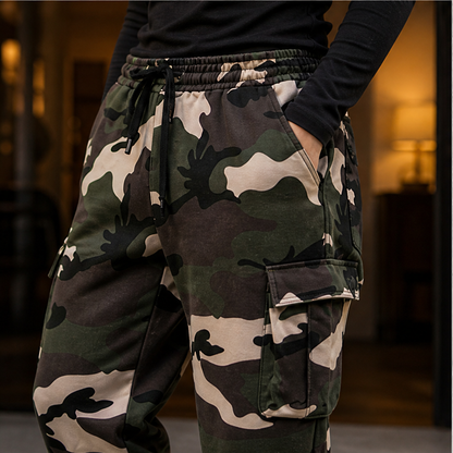 Varenta – Pantaloni Cargo Camouflage con Coulisse lifestyle