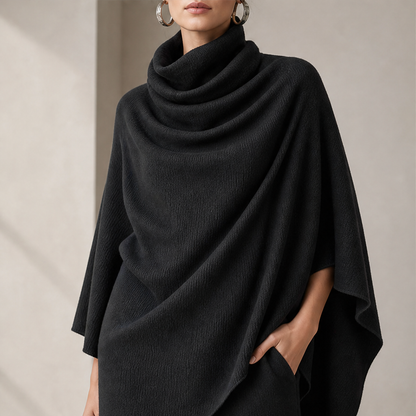 Voliana – Completo Mantella Collo Alto e Pantaloni Palazzo lifestyle