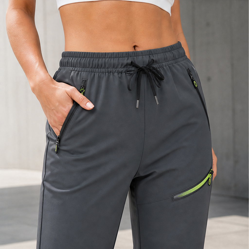 Velosira – Pantaloni Sportivi Dritti con Tasche Zip lifestyle