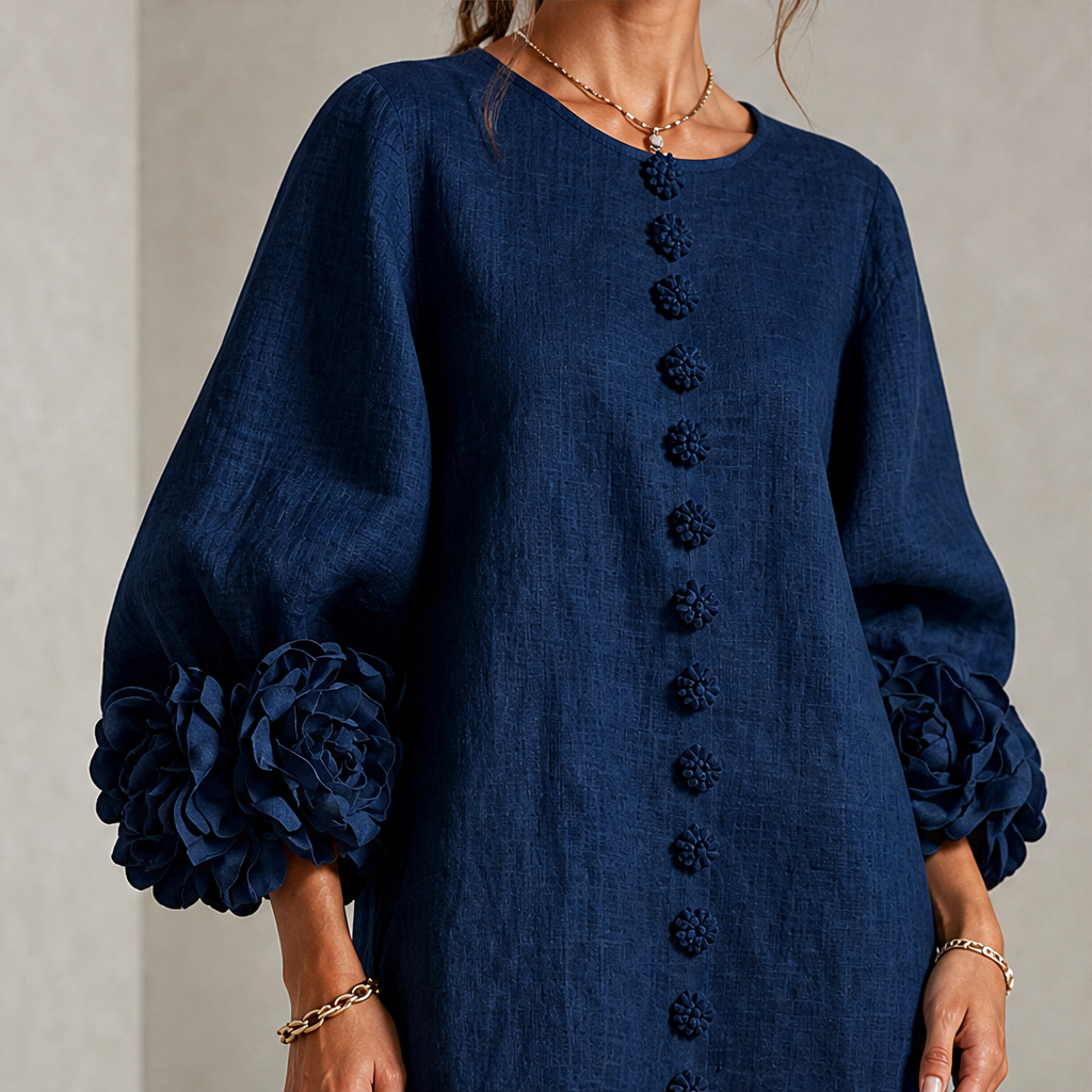 Florenne – Abito Mini con Polsini Floreali lifestyle