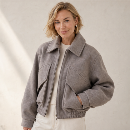 Verelio – Giacca in Misto Lana Spalla Ampia lifestyle