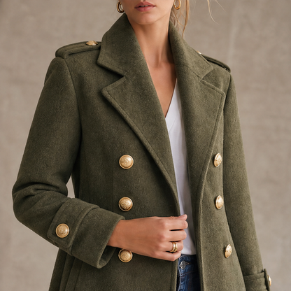 Voralie – Cappotto Lungo in Lana Stile Militare lifestyle