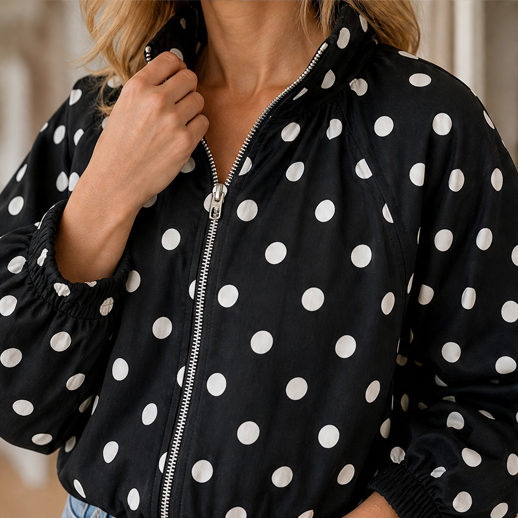 Puntessa – Giacca a Pois con Maniche a Lanterna lifestyle
