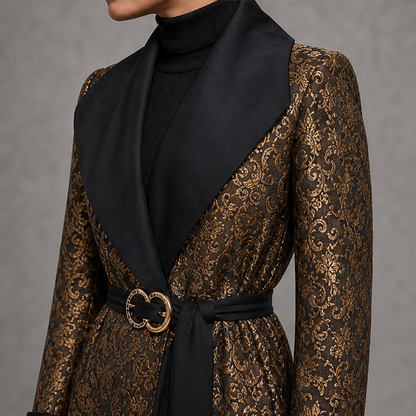Veloria – Cappotto Lungo con Revers Ampio Contrastante lifestyle