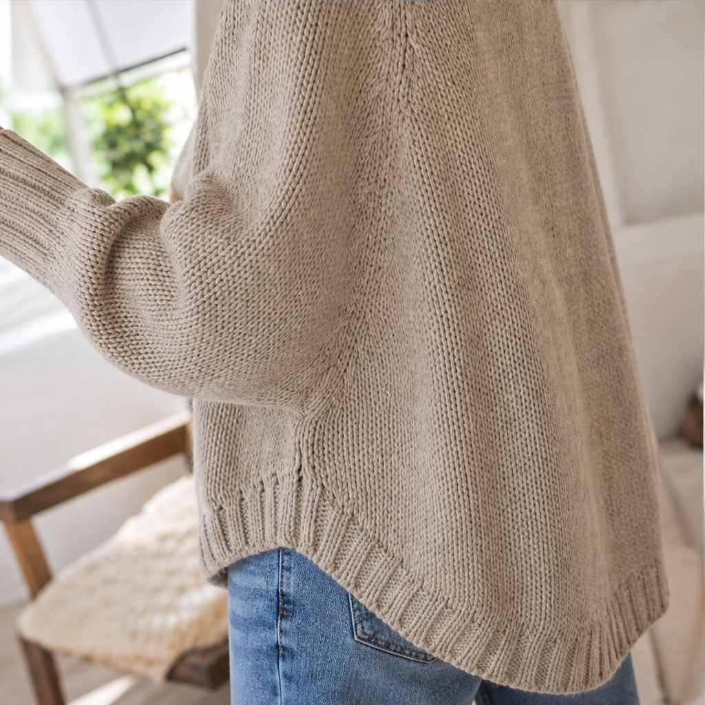 Vindalma – Maglione Dolcevita a Maniche Pipistrello lifestyle