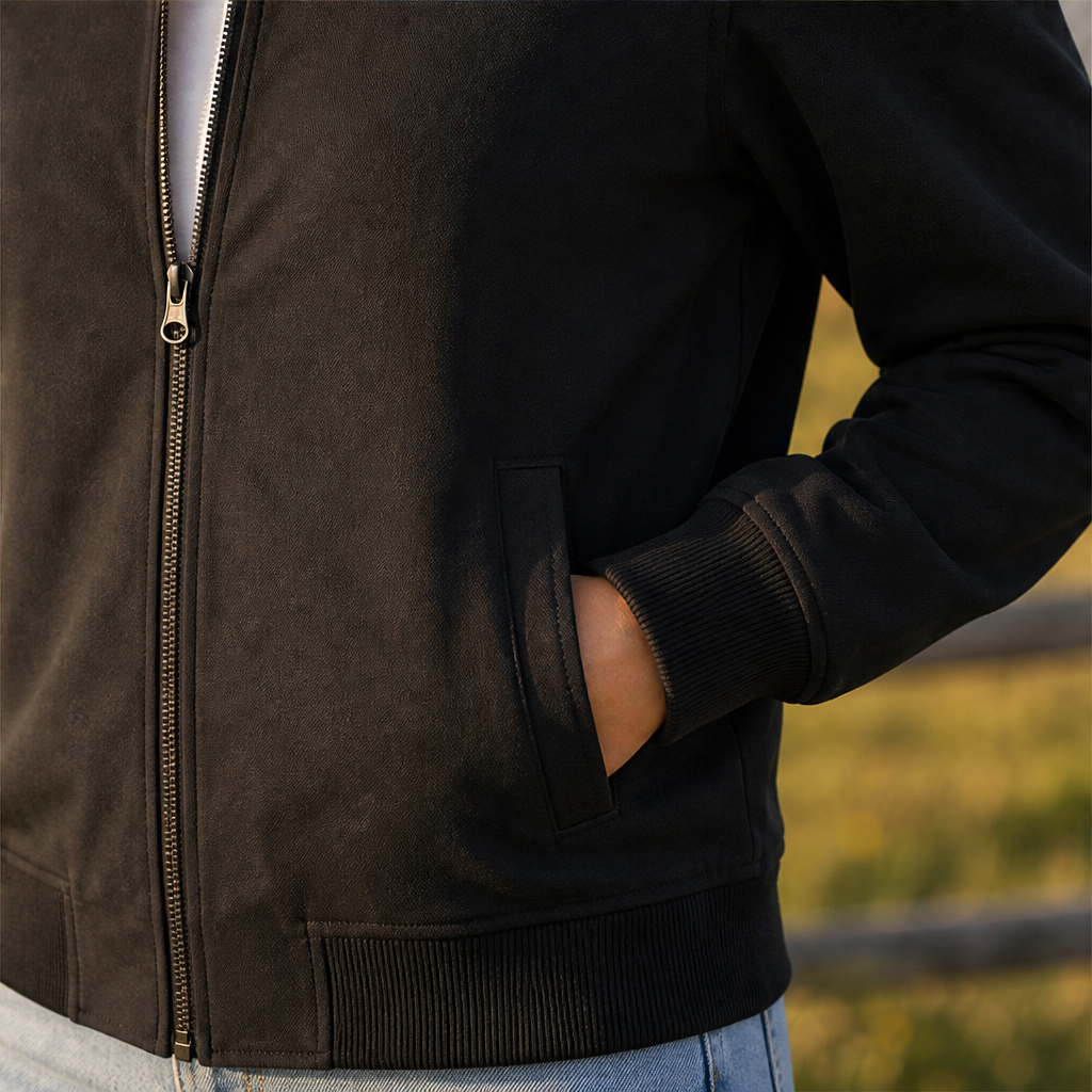 Varenzo – Giacca Bomber Classica con Zip lifestyle