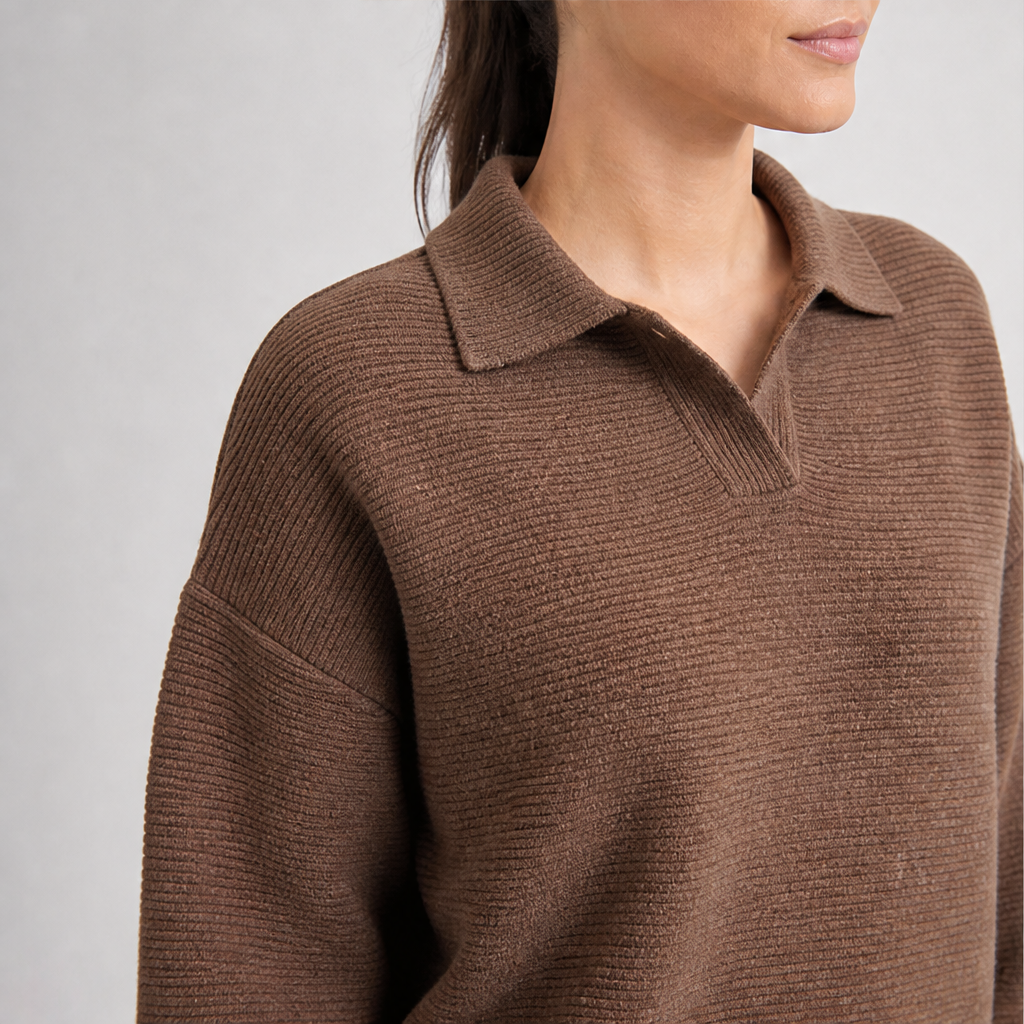 Novarello – Maglione Girocollo a Polo in Maglia lifestyle
