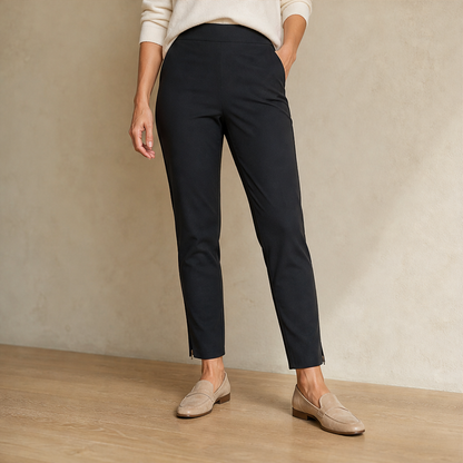 Venalia – Pantaloni Vita Alta con Tasche Zip lifestyle