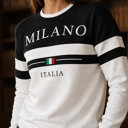 Varenzo – Felpa a Righe Contrasto Milano Italia lifestyle
