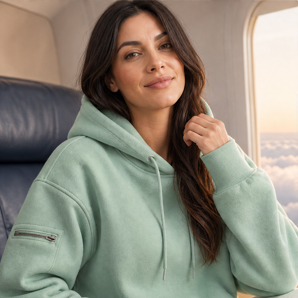 Novarella – Felpa da Viaggio con Mascherina Integrata lifestyle