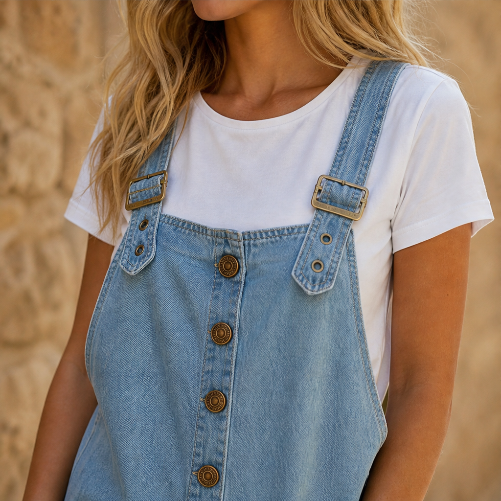 Vareloa – Salopette di Jeans Baggy con Tasche lifestyle