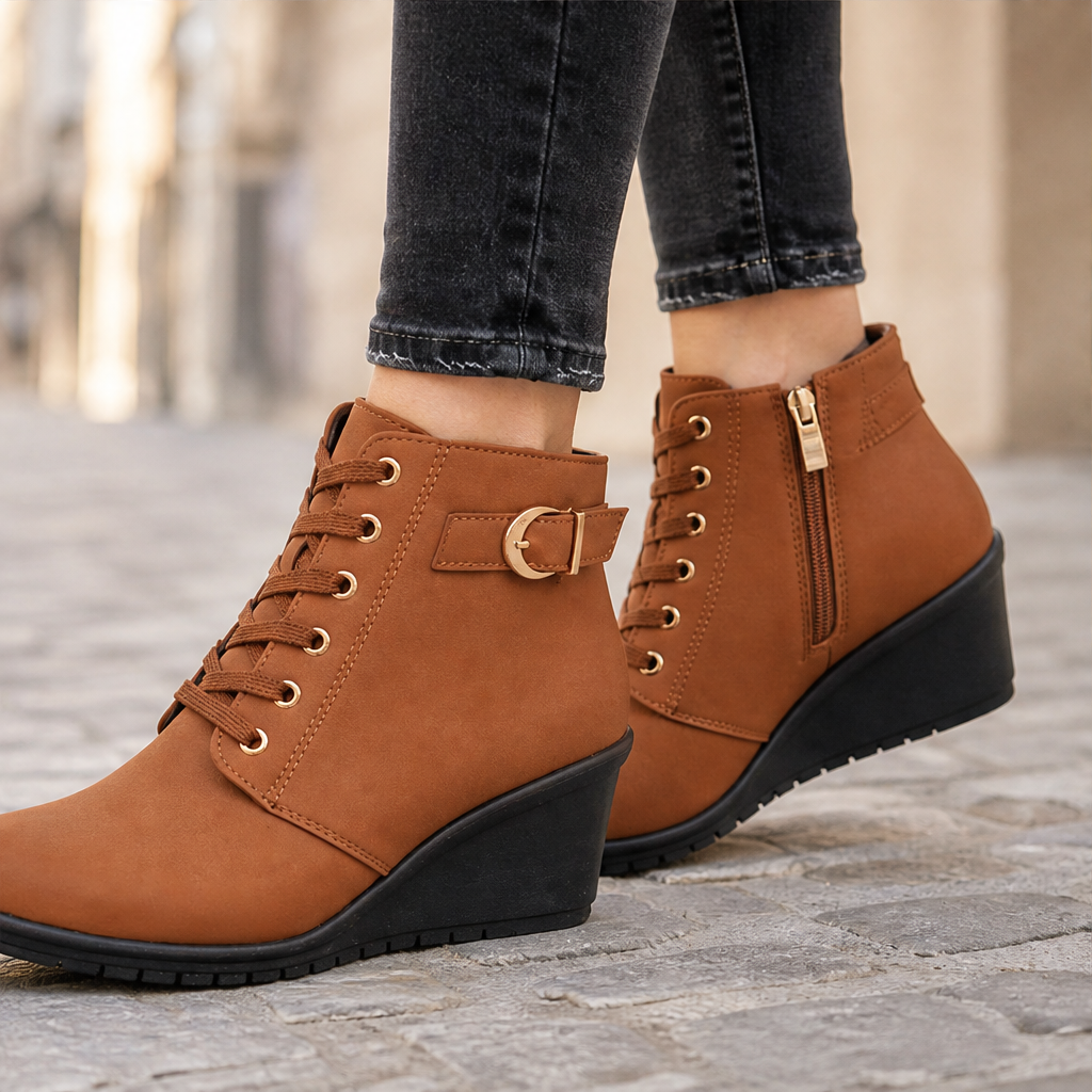 Vellamo – Stivaletti con Zeppa Stabile e Lacci lifestyle
