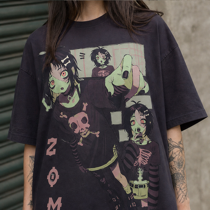 Vornetta – T-Shirt Oversize Stampa Zombie Girl lifestyle