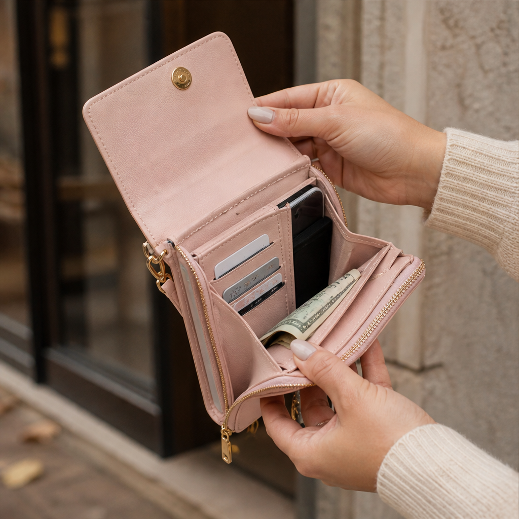 Velmora – Borsa Crossbody Touchscreen Porta Cellulare lifestyle
